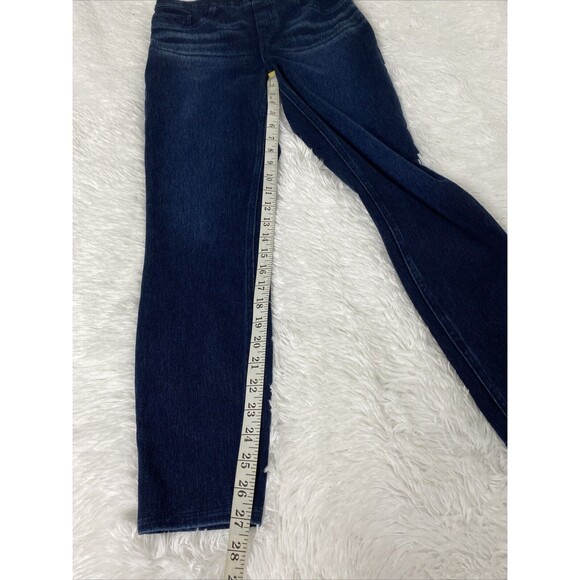 Spanx Pull On Skinny Jeans Size M Jeggins Indigo Blue Slimming Skinny - Picture 8 of 12
